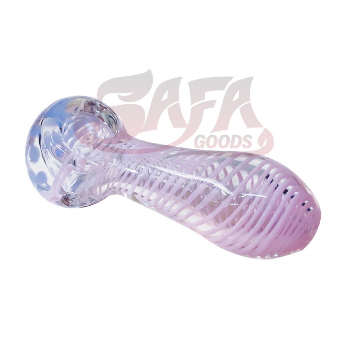 3.5 Inch Glass Hand Pipes - Spiral and Dots